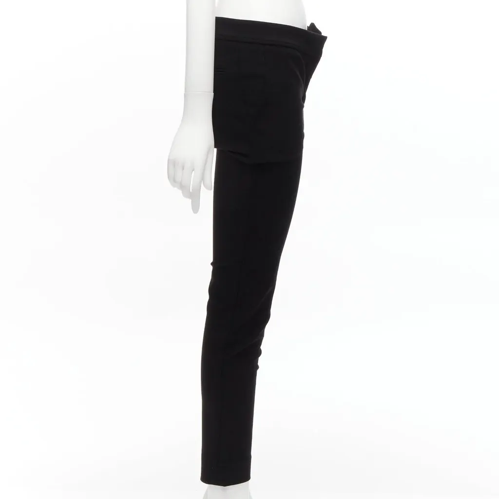 Stella McCartney Cropped Skinny Pants Black Wool Never worn - Model View