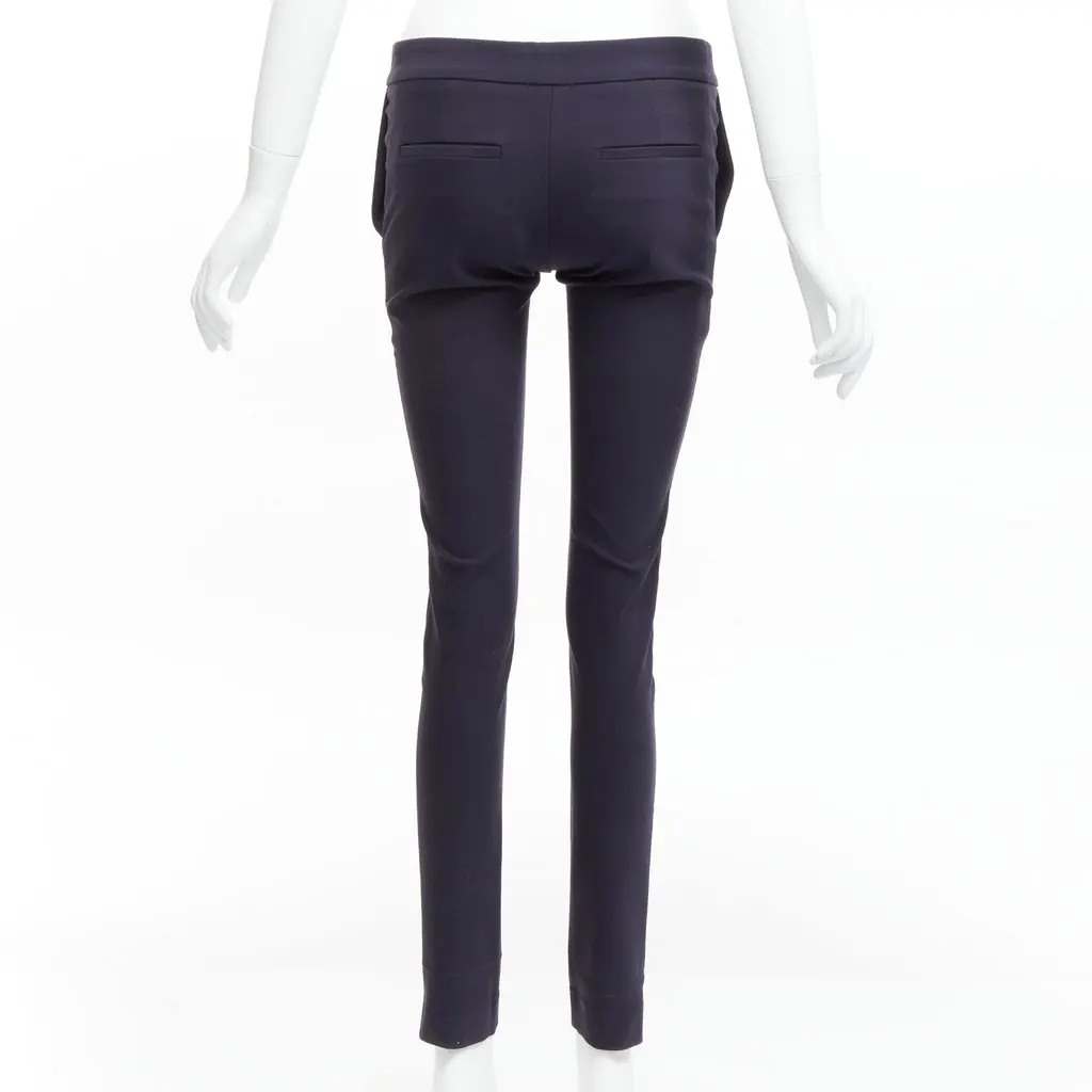 Stella McCartney Cropped Skinny Pants Navy Cotton Never worn - Box View