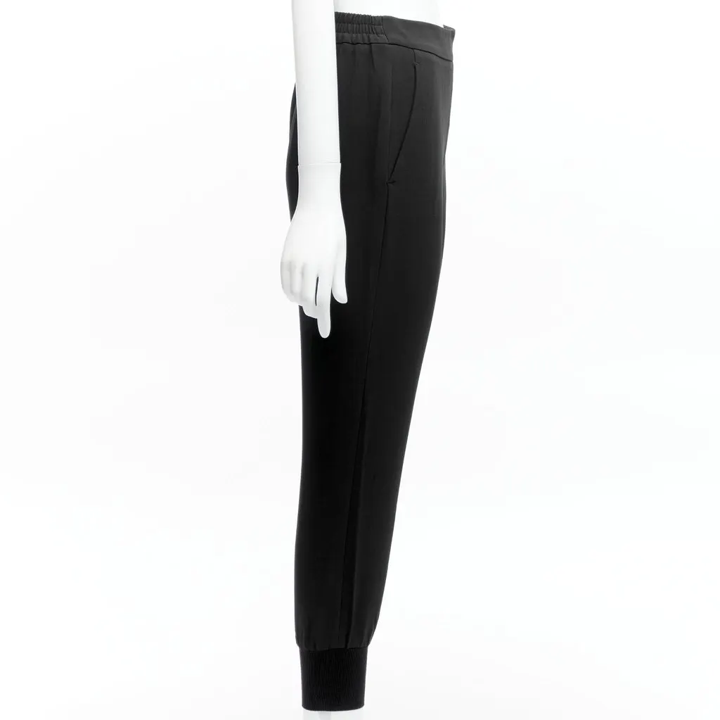 Stella McCartney Elastic Jogger Pants Black Viscose Never worn - Model View