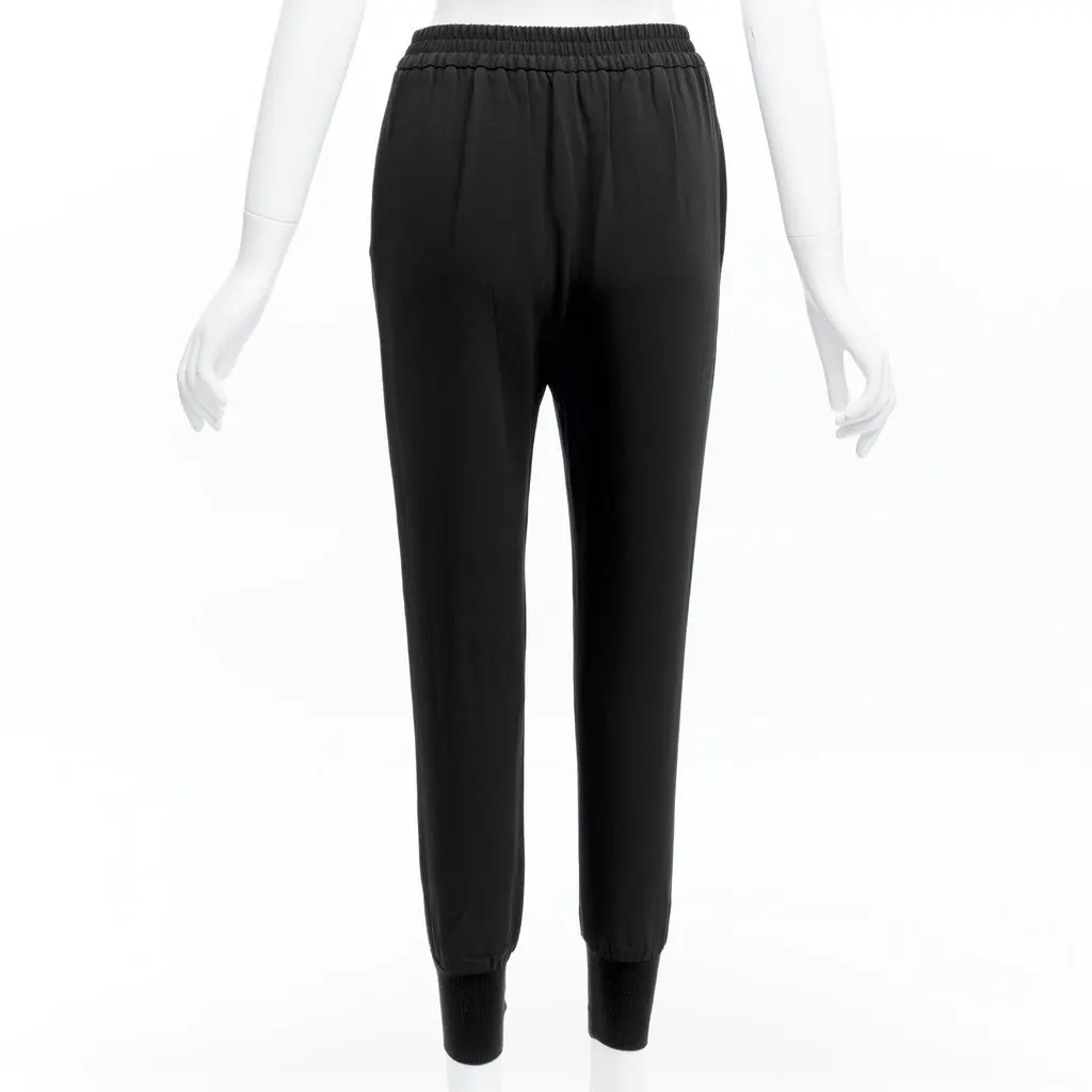 Stella McCartney Elastic Jogger Pants Black Viscose Never worn - Box View