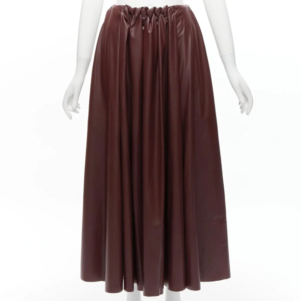 Roksanda Ruched A-line Skirt Burgundy Very good - Front View