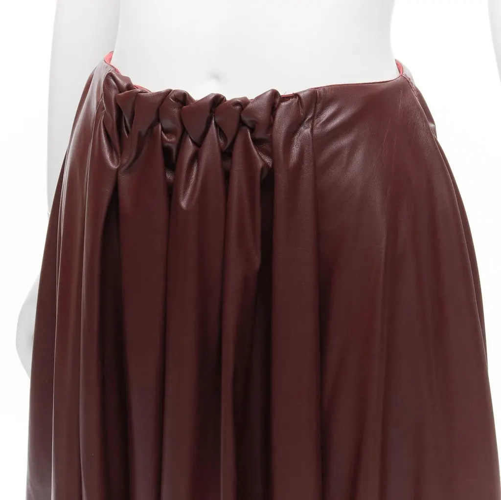 Roksanda Ruched A-line Skirt Burgundy Very good - Back View