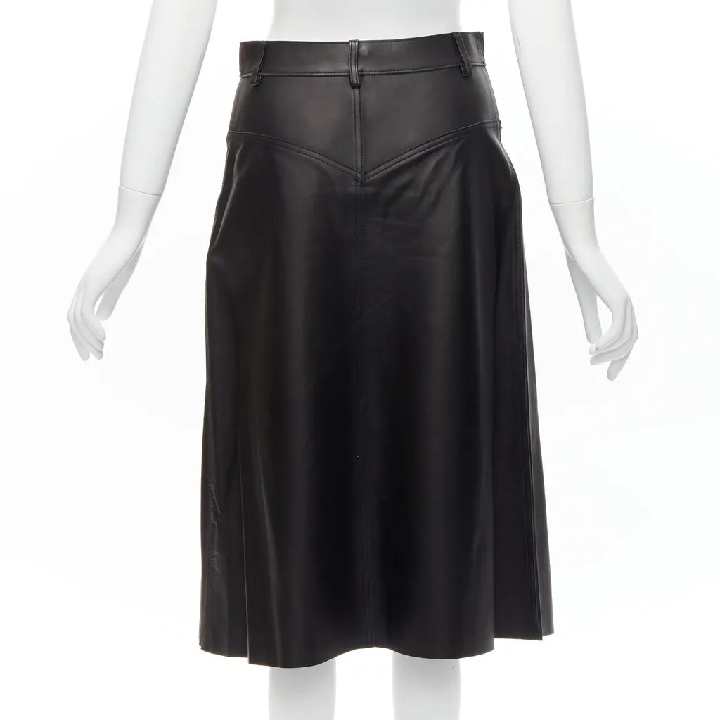 Dion Lee Leather Slit Skirt Black Leather Fair - Box View