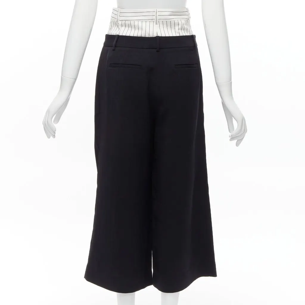 Tibi Tiered Wide Pants Black Polyester Very good - Box View