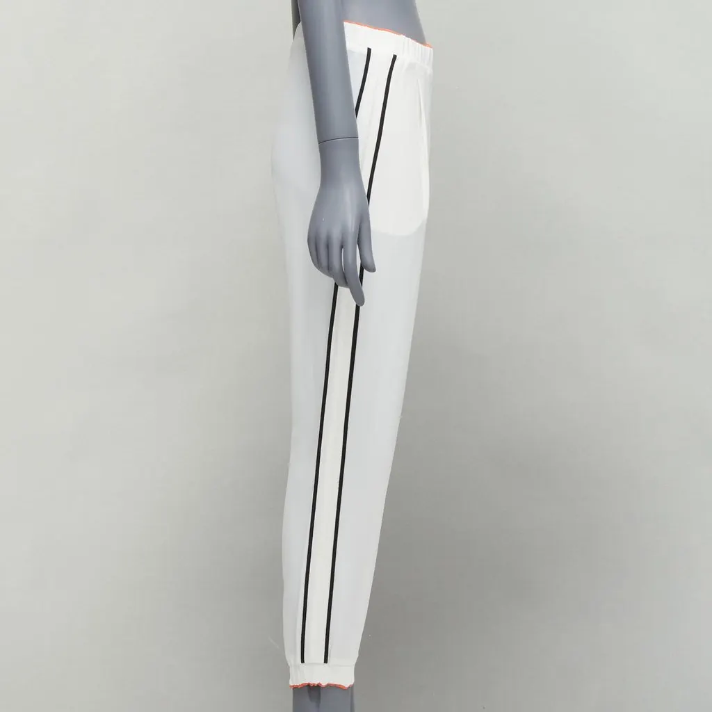 Fendi Trim Jogger Pants White Polyester Very good - Model View