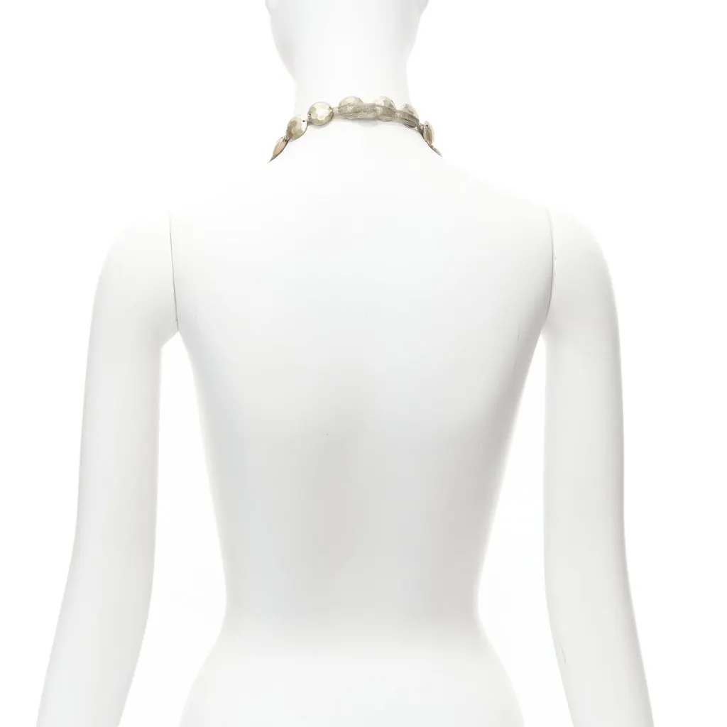 Lanvin Coins Mesh Necklace Gold Metal Good - Box View