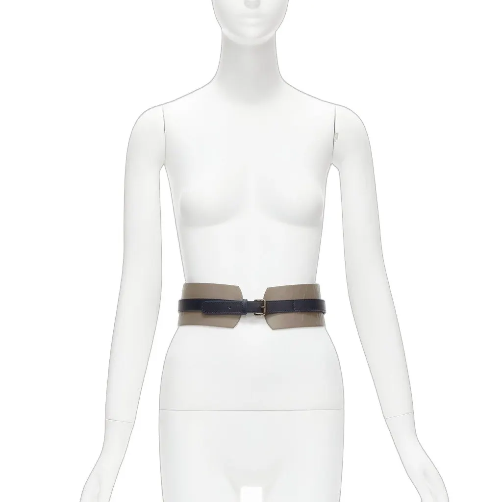 Maison Boinet Medusa Oval Black Belt Brown Leather Good - Front View