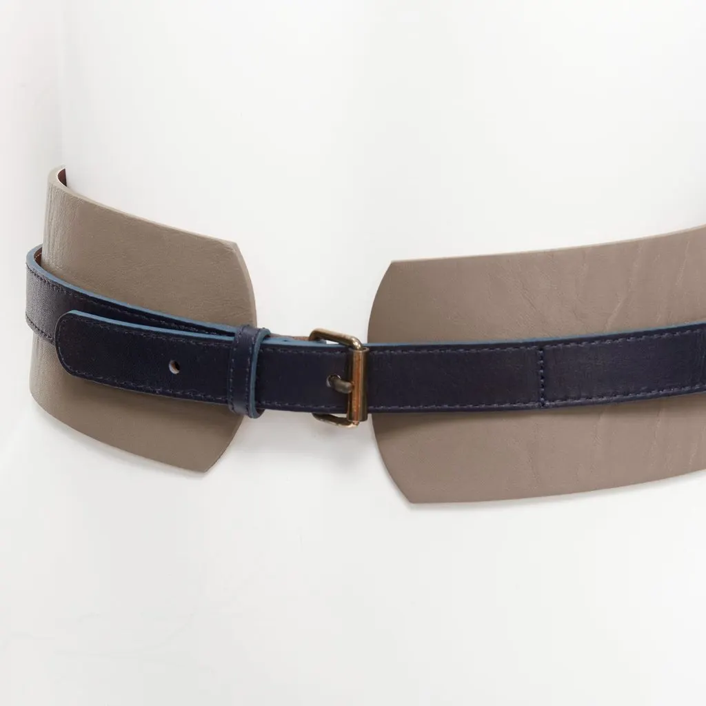 Maison Boinet Medusa Oval Black Belt Brown Leather Good - Back View