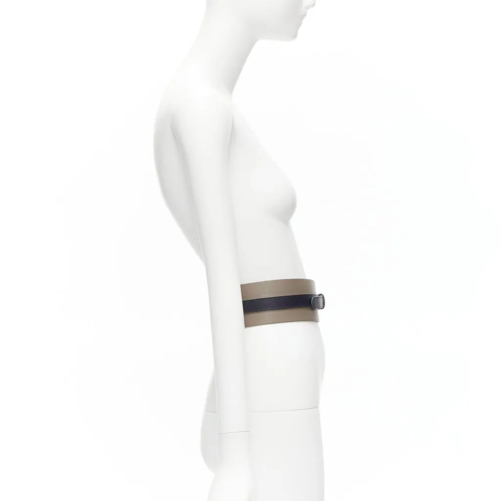 Maison Boinet Medusa Oval Black Belt Brown Leather Good - Model View