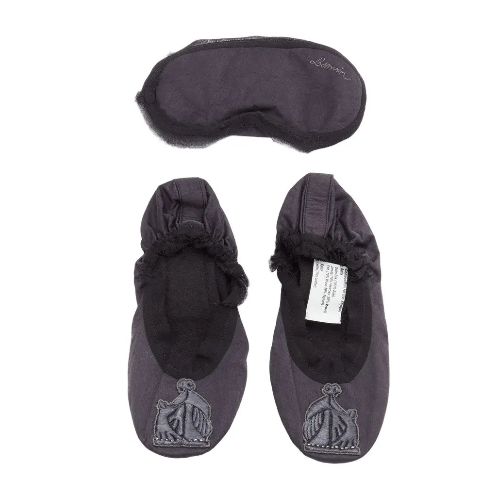 Lanvin Silk Sleeping Flats Black Silk Very good - Front View