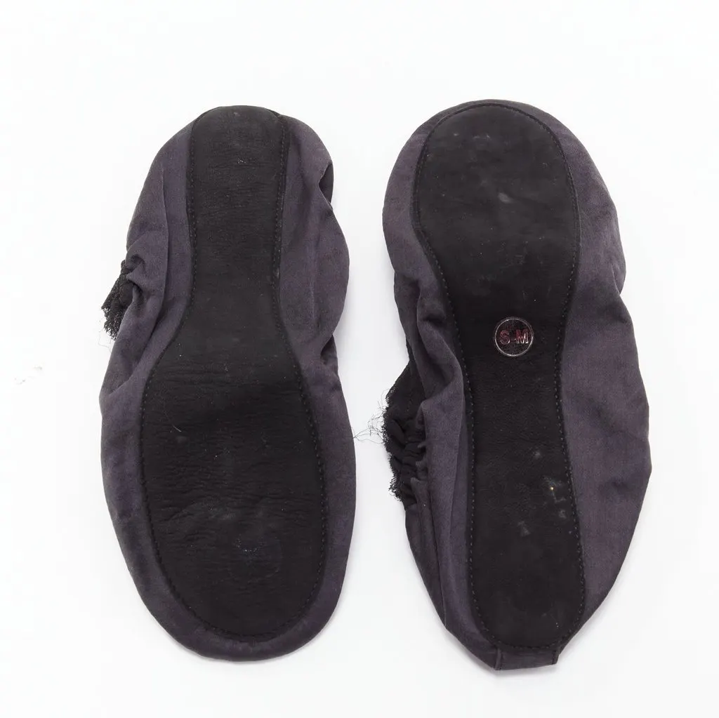 Lanvin Silk Sleeping Flats Black Silk Very good - Back View