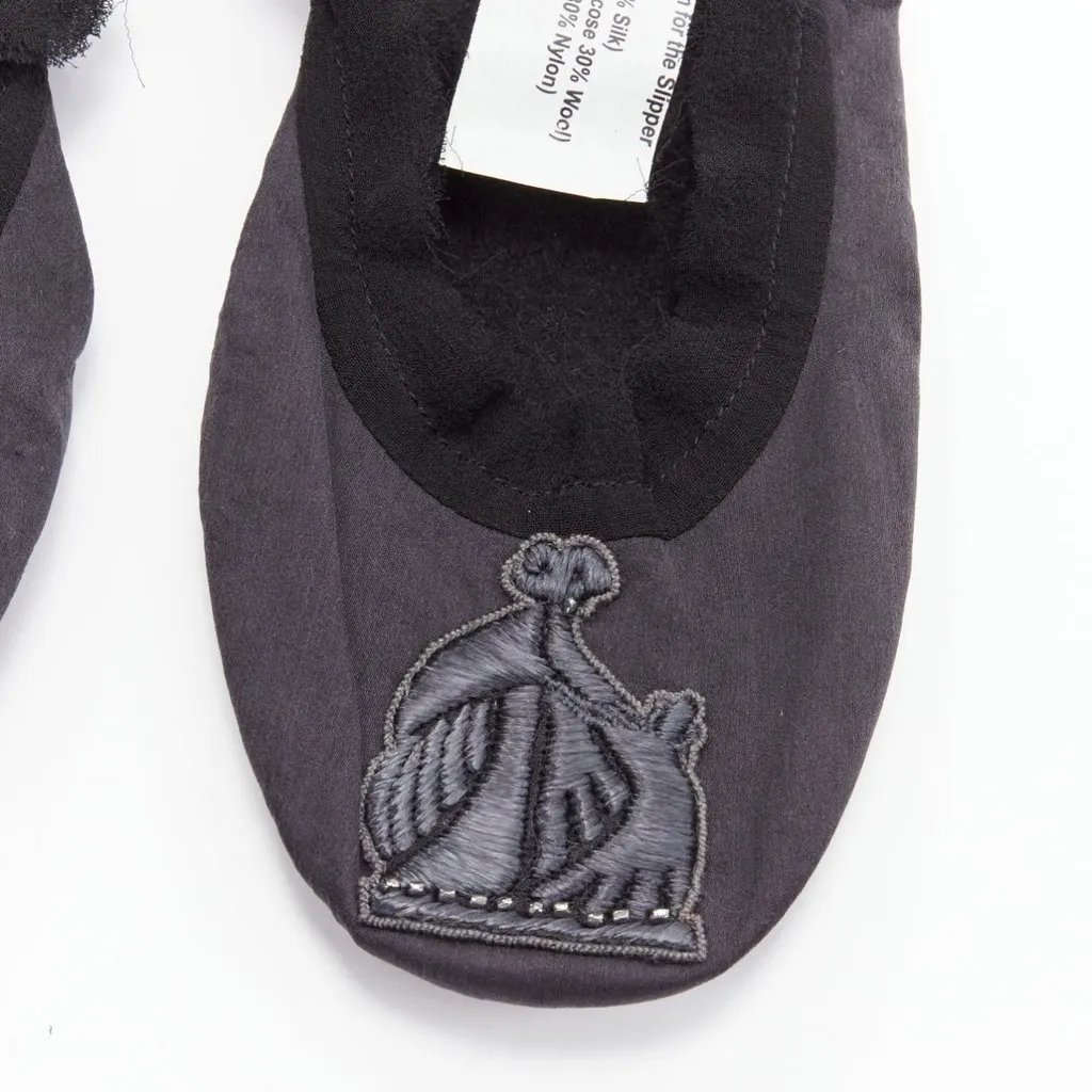 Lanvin Silk Sleeping Flats Black Silk Very good - Box View