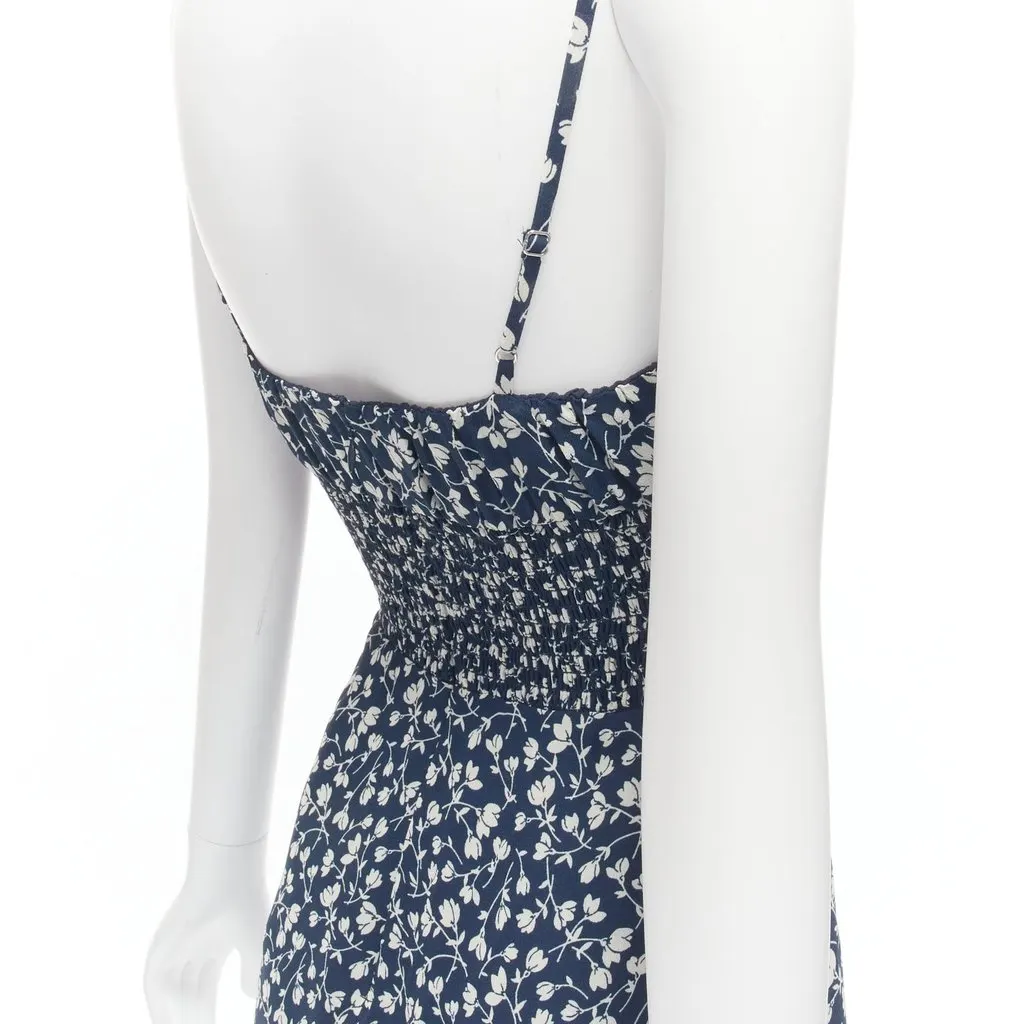 Reformation Elyse Navy Viscose Never worn - Back View