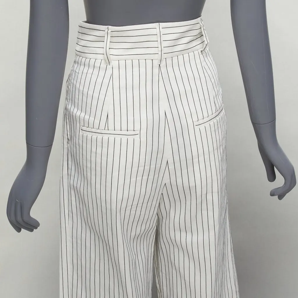 Tibi Pinstriped Pants White Linen Never worn - Back View