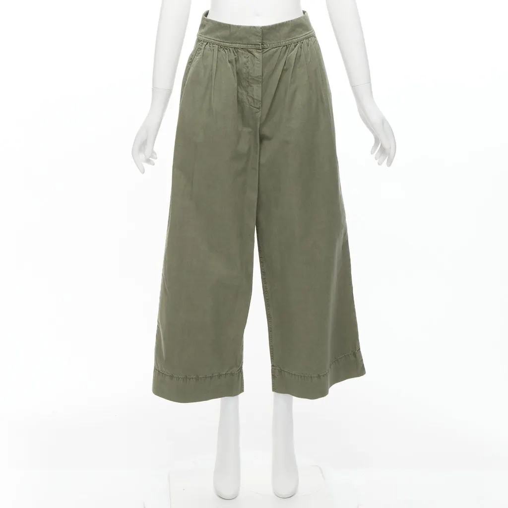 J.Crew Safari Wide Pants Green Cotton Never worn - Back View