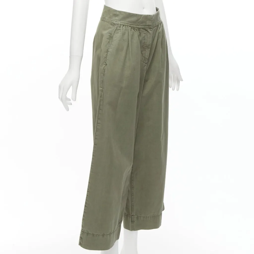 J.Crew Safari Wide Pants Green Cotton Never worn - Inside View
