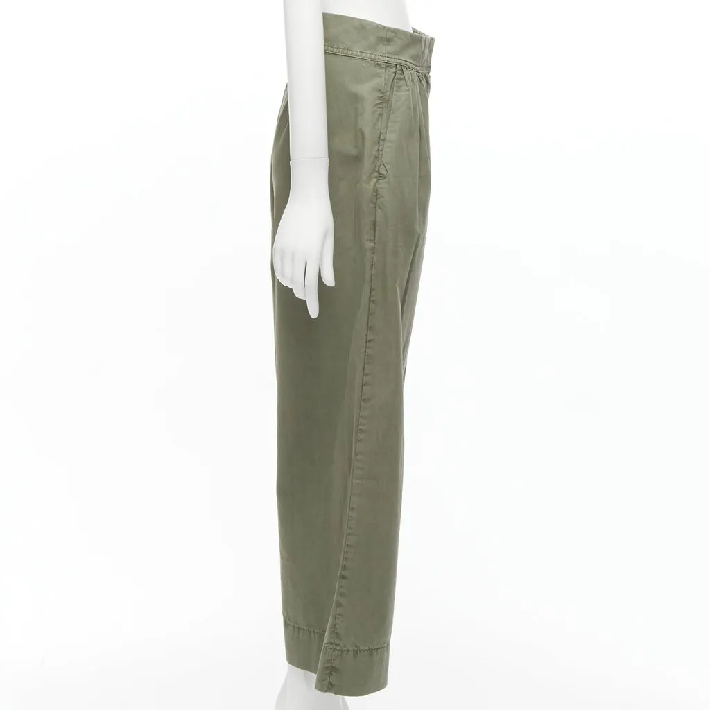 J.Crew Safari Wide Pants Green Cotton Never worn - Model View