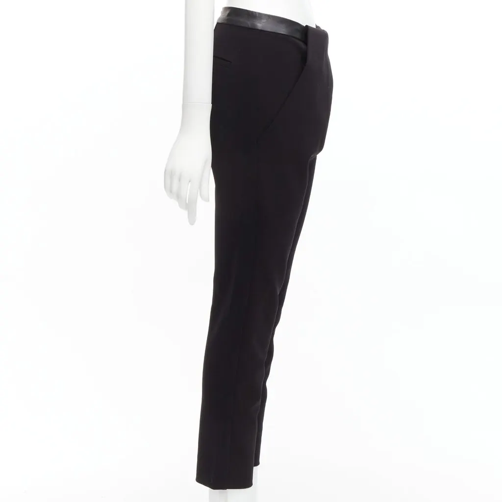 Dion Lee Wrap Cropped Pants Black Leather Very good - Model View