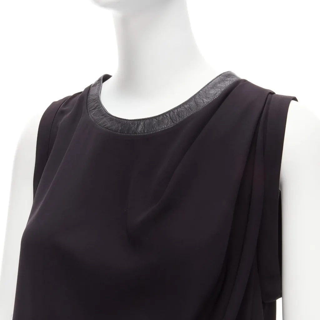 Dion Lee Leather Trim Tank Black Acetate Never worn - Back View