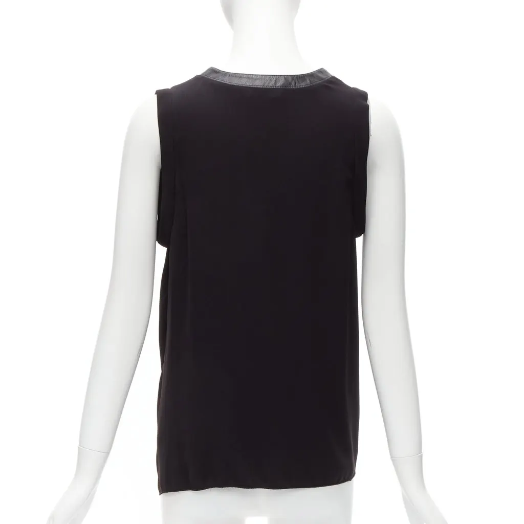 Dion Lee Leather Trim Tank Black Acetate Never worn - Box View