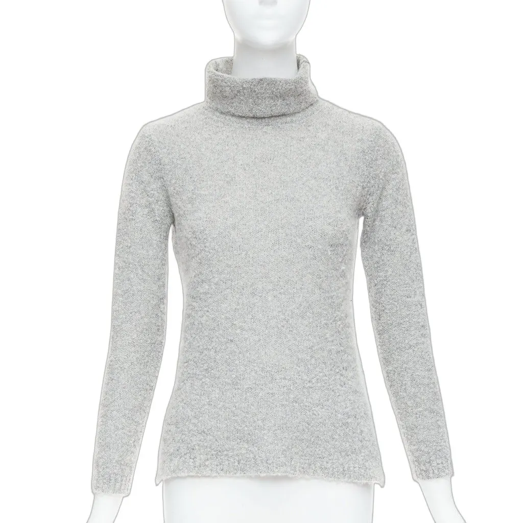 Club Monaco Turtleneck Long Sweater Grey Cashmere Never worn - Front View