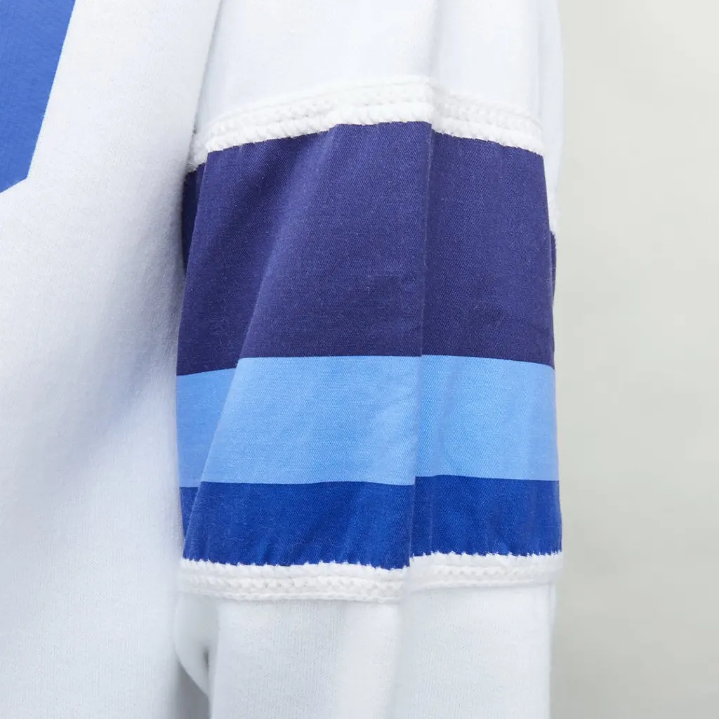 Polo Ralph Lauren Logo Stripe Hoodie Blue Cotton Good - Back View