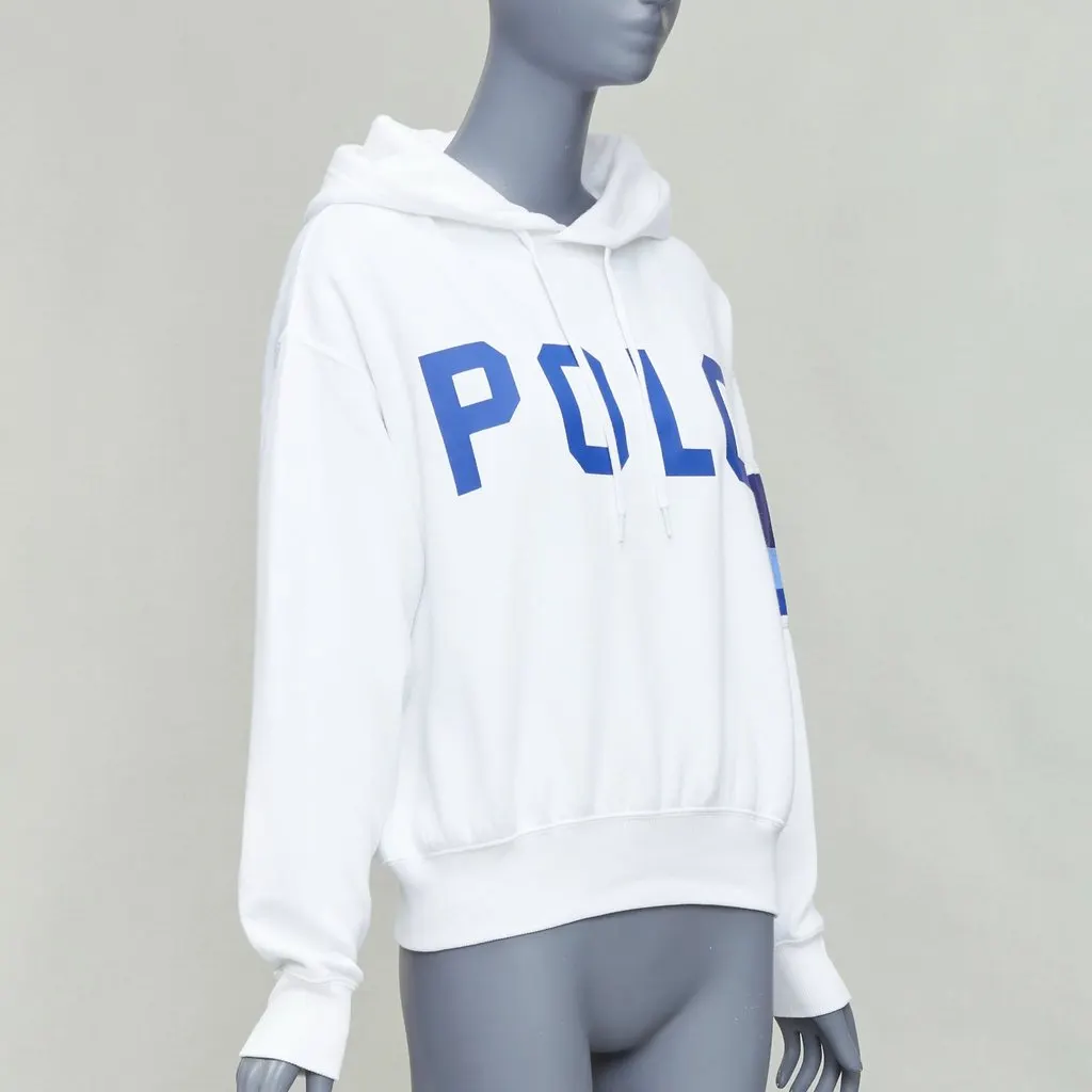 Polo Ralph Lauren Logo Stripe Hoodie Blue Cotton Good - Inside View
