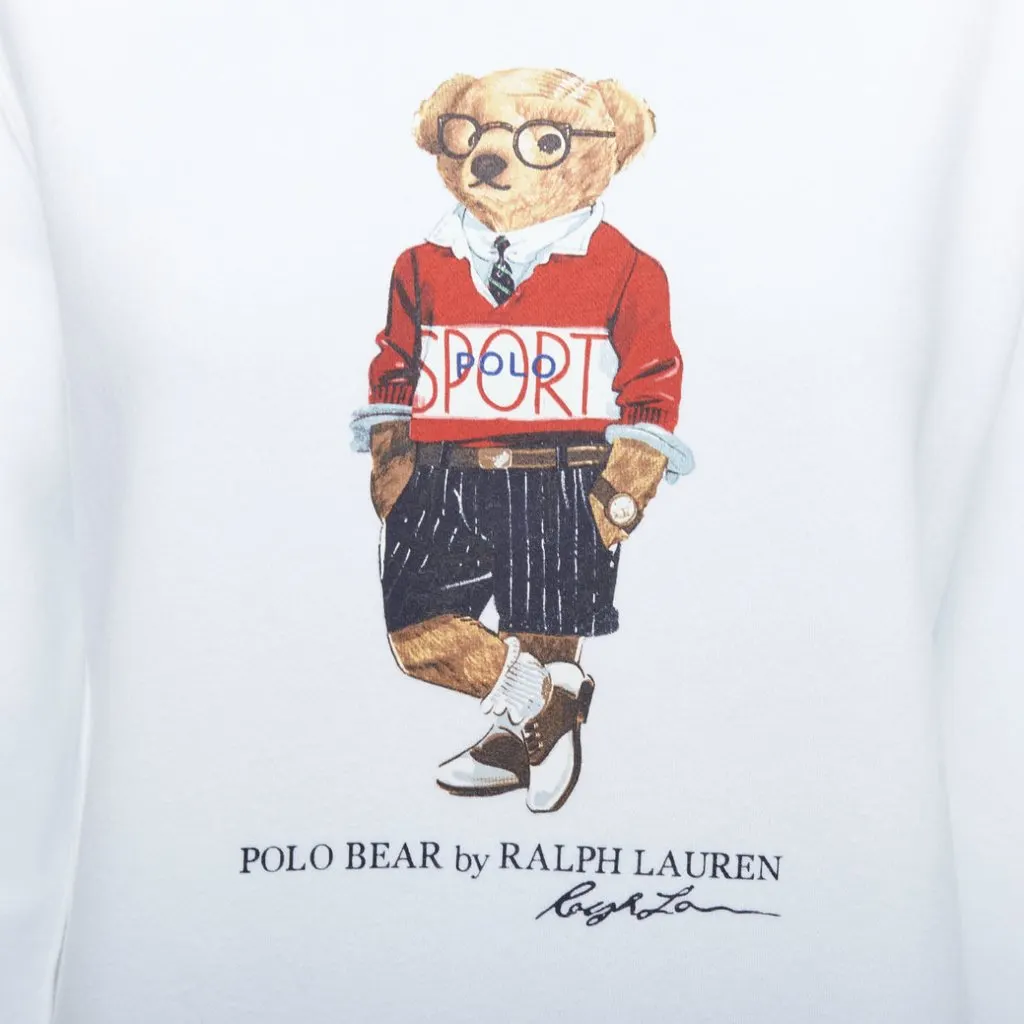 Polo Ralph Lauren Bear Print Pullover White Cotton Never worn - Back View