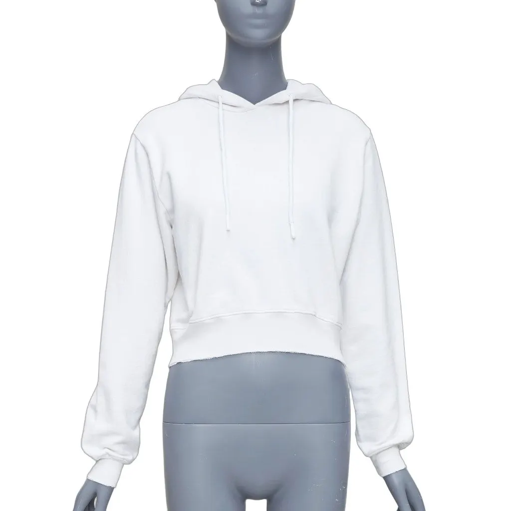 Cotton Citizen Frayed Edge Hoodie Ecru Cotton Good - Front View