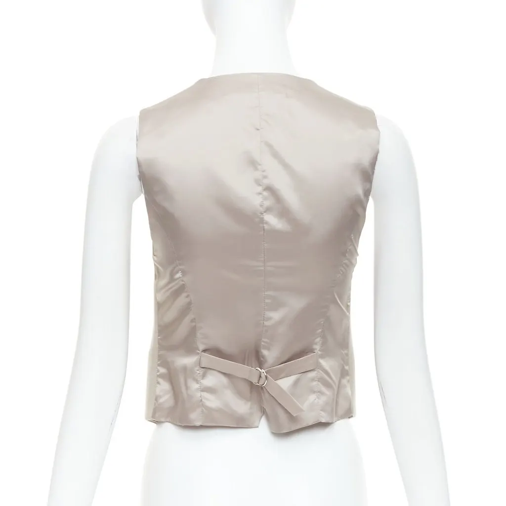 The Frankie Shop Khaki Waistcoat Vest Khaki Never worn - Back View