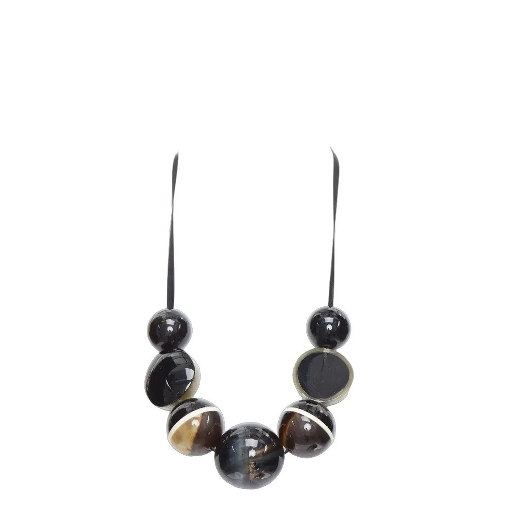 Marni Giant Balls Necklace Black Plastic Very good - Front View