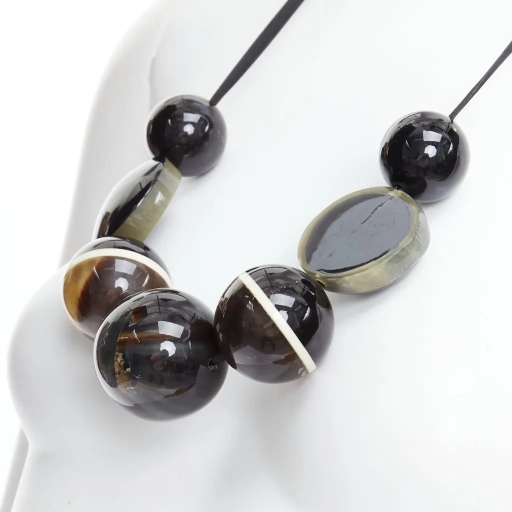 Marni Giant Balls Necklace Black Plastic Very good - Back View