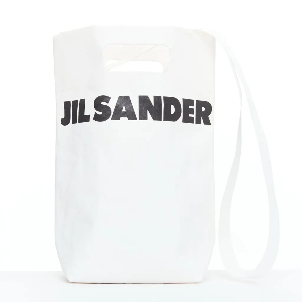 Jil Sander Check Sling Backpack Ecru Fair - Front View