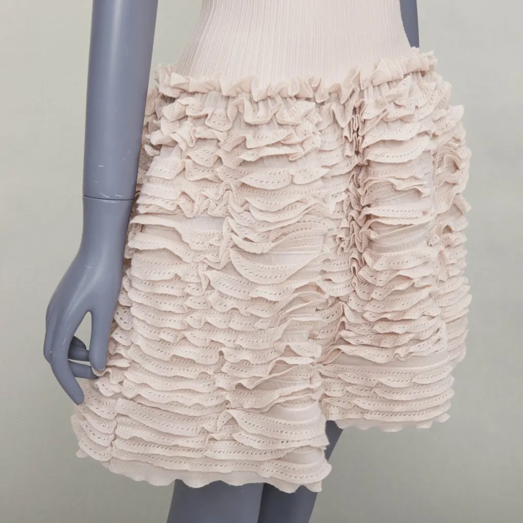 Alaïa Beige Wool Dress Beige Wool Very good - Back View