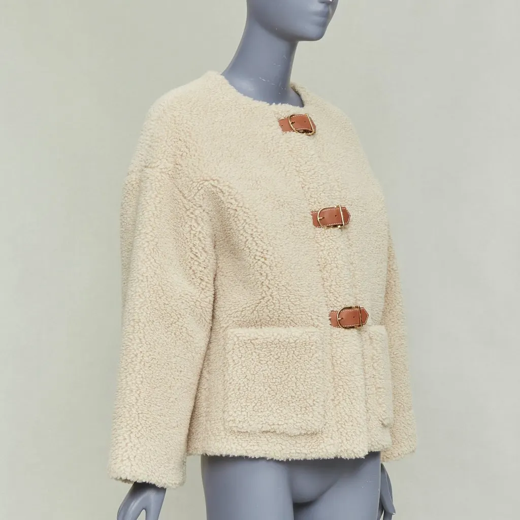 Celine Ecru Cashmere Coat Ecru Cashmere Never worn, with tag - Model View