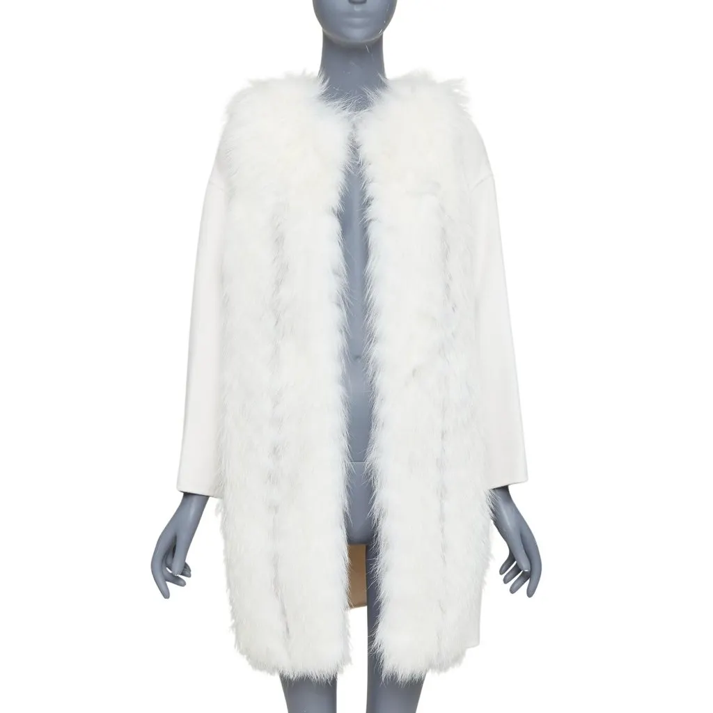 Fendi Ecru Cashmere Coat Ecru Cashmere Very good - Front View