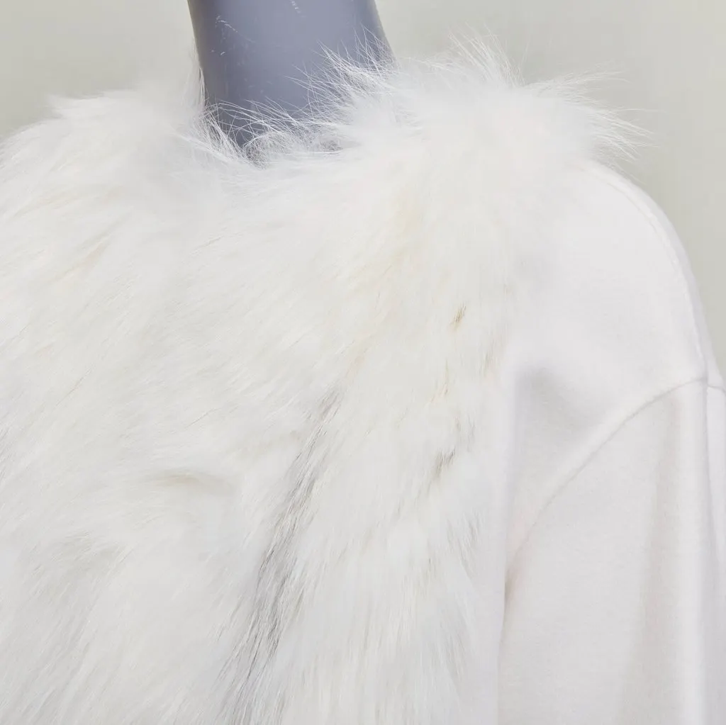 Fendi Ecru Cashmere Coat Ecru Cashmere Very good - Back View