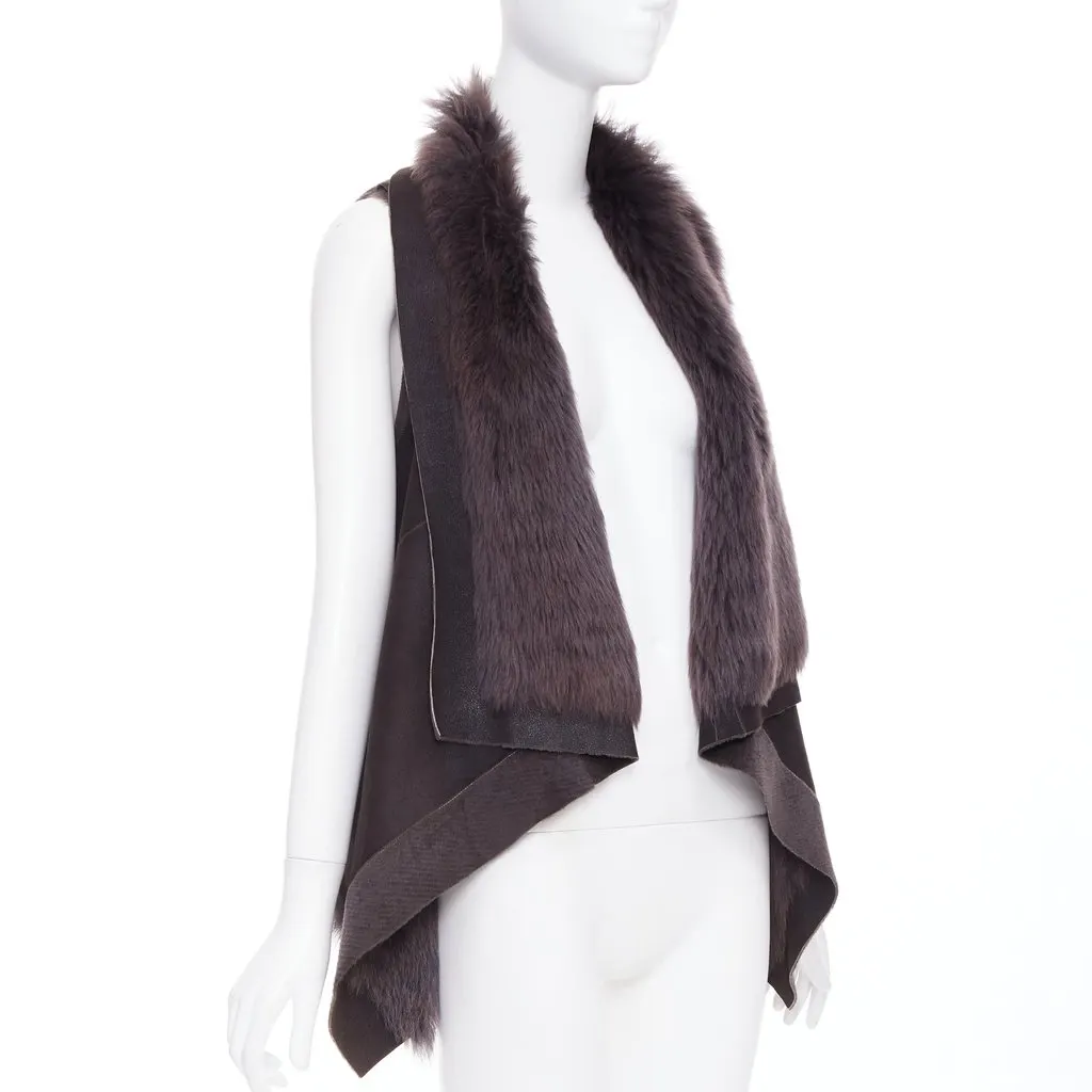 KARL DONOGHUE Brown Leather Jacket Brown Leather Very good - Front View