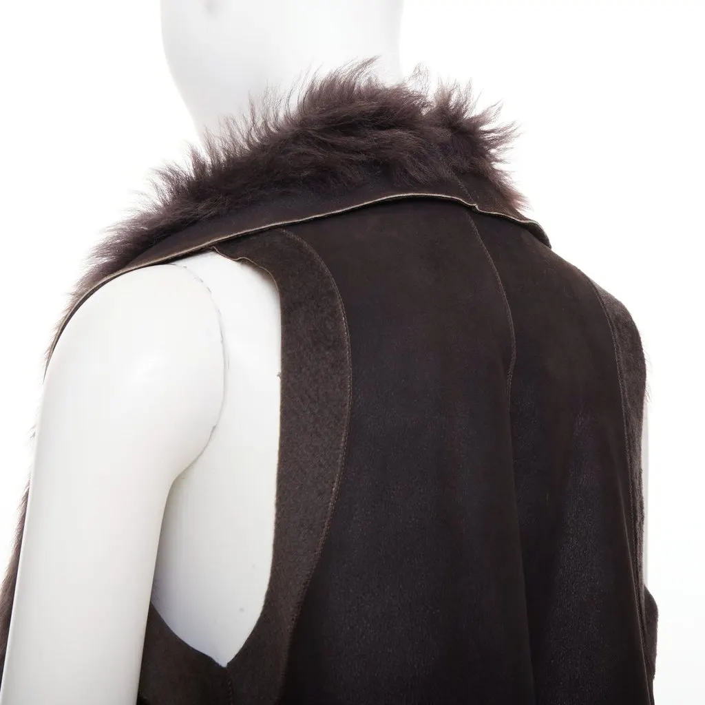 KARL DONOGHUE Brown Leather Jacket Brown Leather Very good - Back View