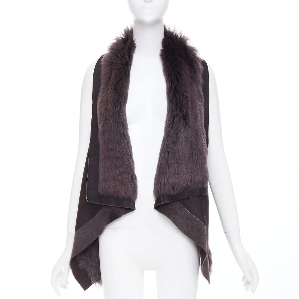 KARL DONOGHUE Brown Leather Jacket Brown Leather Very good - Inside View