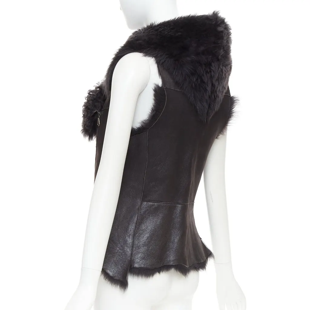 KARL DONOGHUE Black Leather Jacket Black Leather Very good - Back View