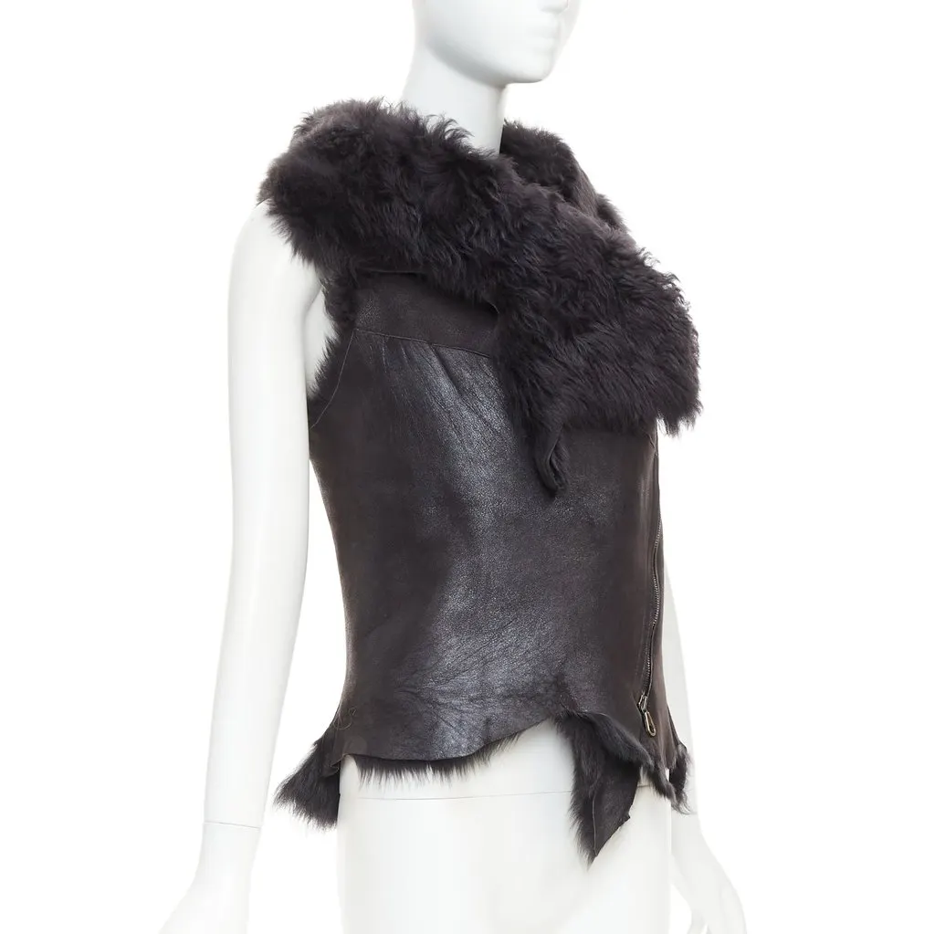KARL DONOGHUE Black Leather Jacket Black Leather Very good - Model View