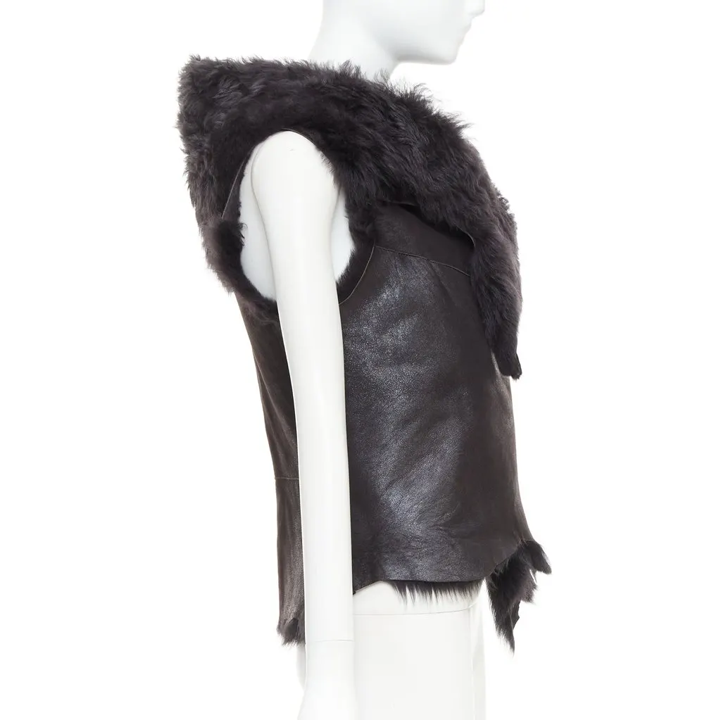 KARL DONOGHUE Black Leather Jacket Black Leather Very good - Box View