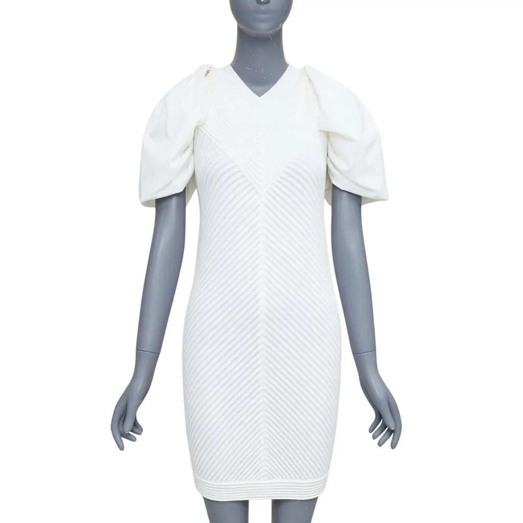 Chanel Ecru Cotton Dress Ecru Cotton Very good - Front View