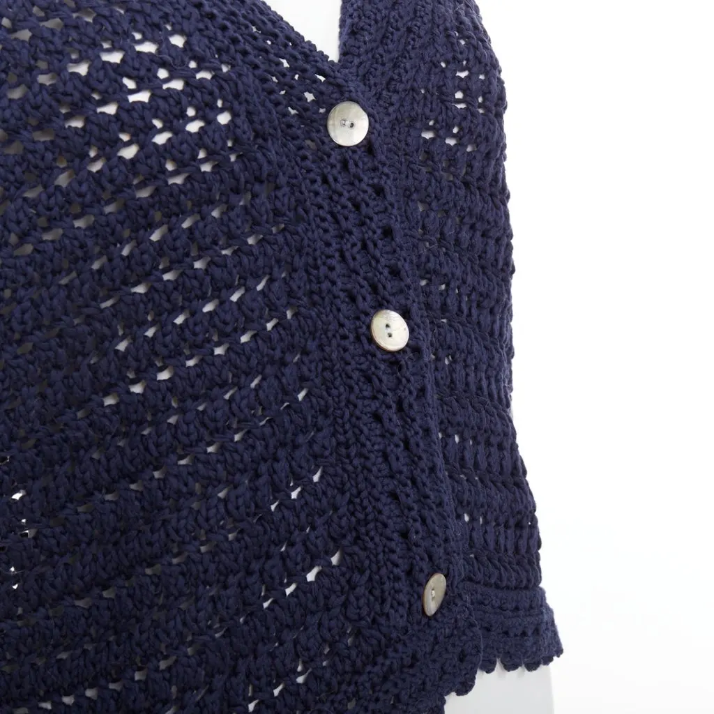 Vince Navy Cotton Knitwear Navy Cotton Never worn, with tag - Back View