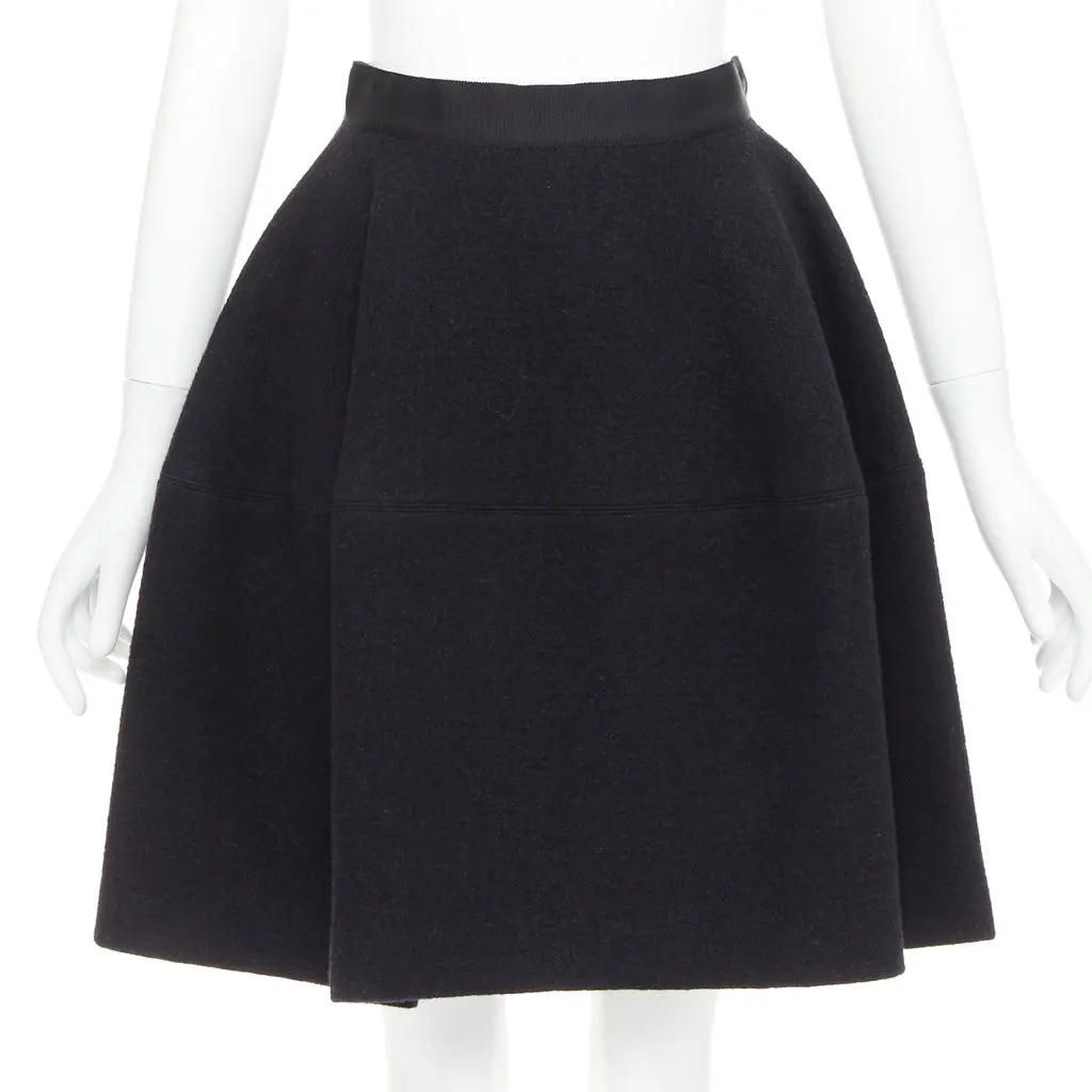 Lanvin Grey Wool Skirt Grey Wool Never worn, with tag - Front View