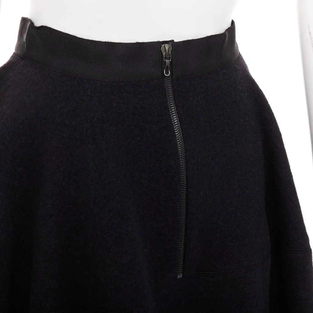 Lanvin Grey Wool Skirt Grey Wool Never worn, with tag - Back View