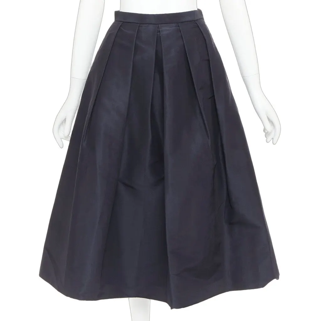 Tibi Navy Silk Skirt Navy Silk Never worn, with tag - Front View