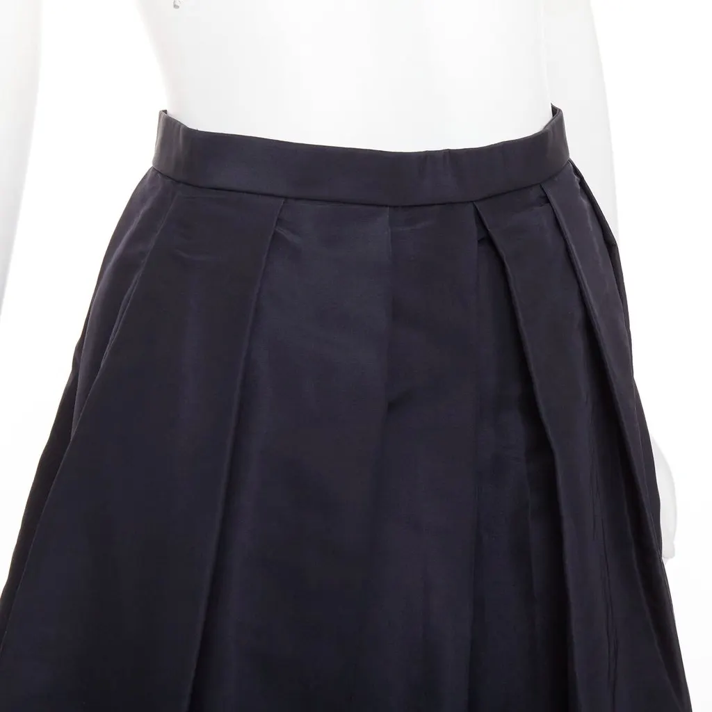 Tibi Navy Silk Skirt Navy Silk Never worn, with tag - Back View
