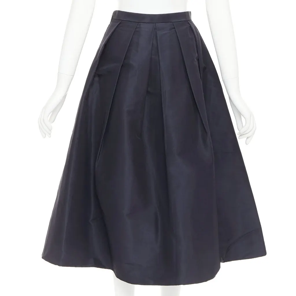 Tibi Navy Silk Skirt Navy Silk Never worn, with tag - Box View